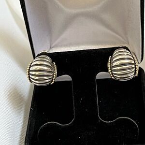 Lagos Caviar Silver and Gold Women's Earrings
